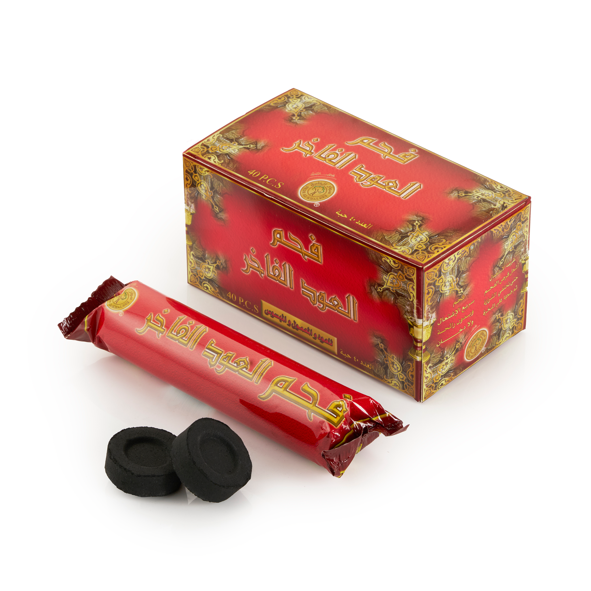 فحم العود الفاخر - 33 ملم | 40 قرص