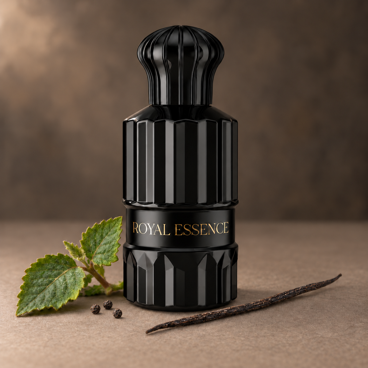 عبوة عطر رويال ايسنس 100 مل مع الباتشولي وحبات الفلفل وقرن فانيليا جاف