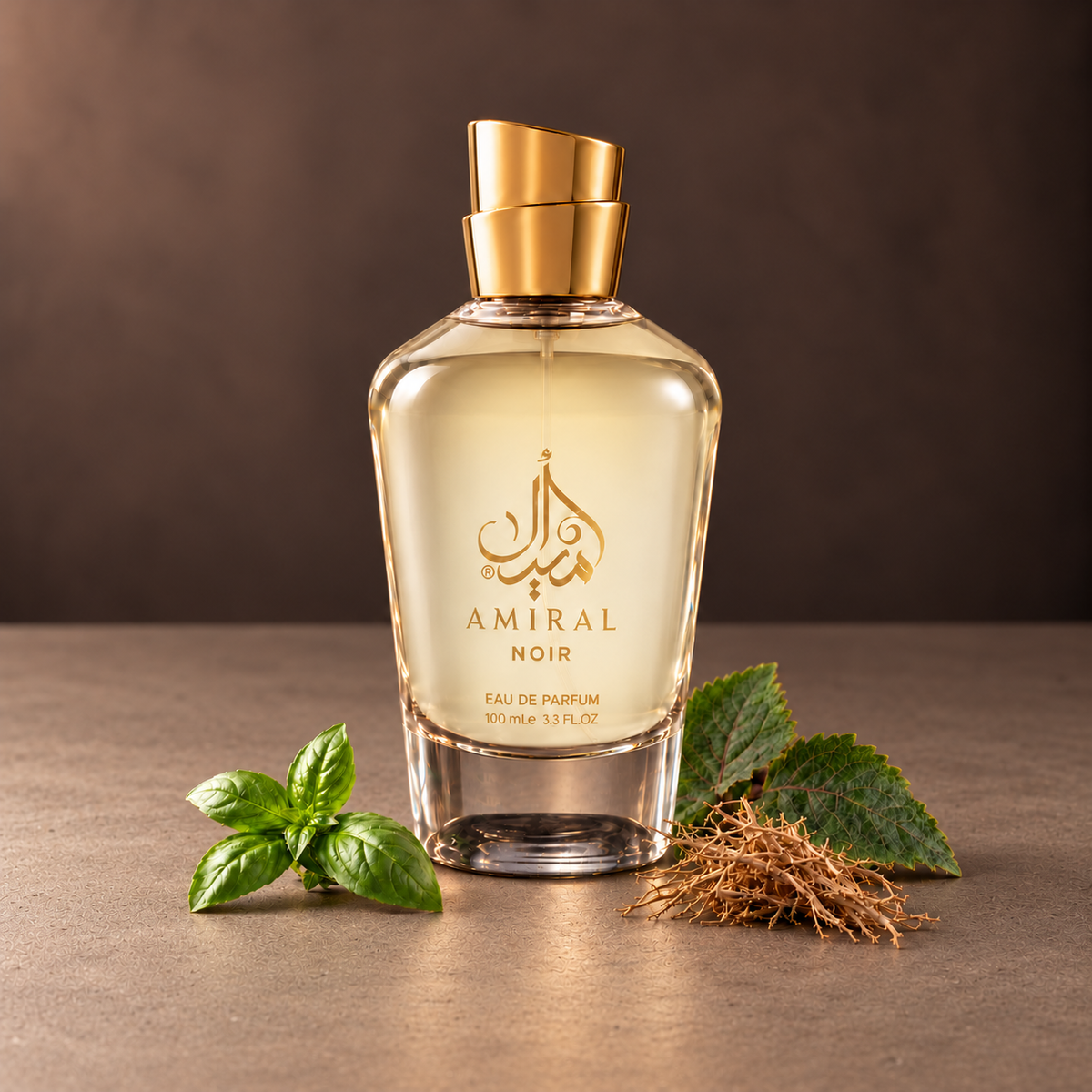 عبوة عطر أميرال نوير 100 مل مع الريحان وجذور نجيل الهند وأوراق الباتشولي